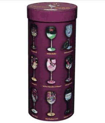 LOLITA "LOVE PORTION #9" 15 oz Hand Painted WINE GLASS Recipe On THE Bottom - Thumbnail 3