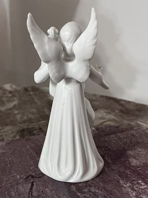 Dresden Porcelain Figurine From Germany, titled 'Angel Musician with Cello' - Thumbnail 5