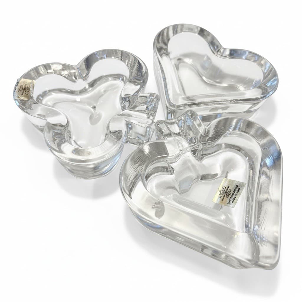 Vintage Arnolfo Di Cambio Crystal Lead Poker Shapes. Made in Germany. Stamped