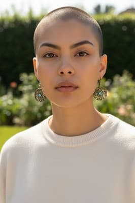 VINTAGE BAROQUE GOLD FILIGREE STATEMENT EARRINGS. AQUA BLUE STONE.ROMANTIC GLAM - Thumbnail 2