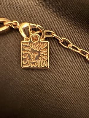 Anne Klein Gold Tone Floral Statement Necklace Cream Enamel Rhinestone (Heavier) - Thumbnail 4