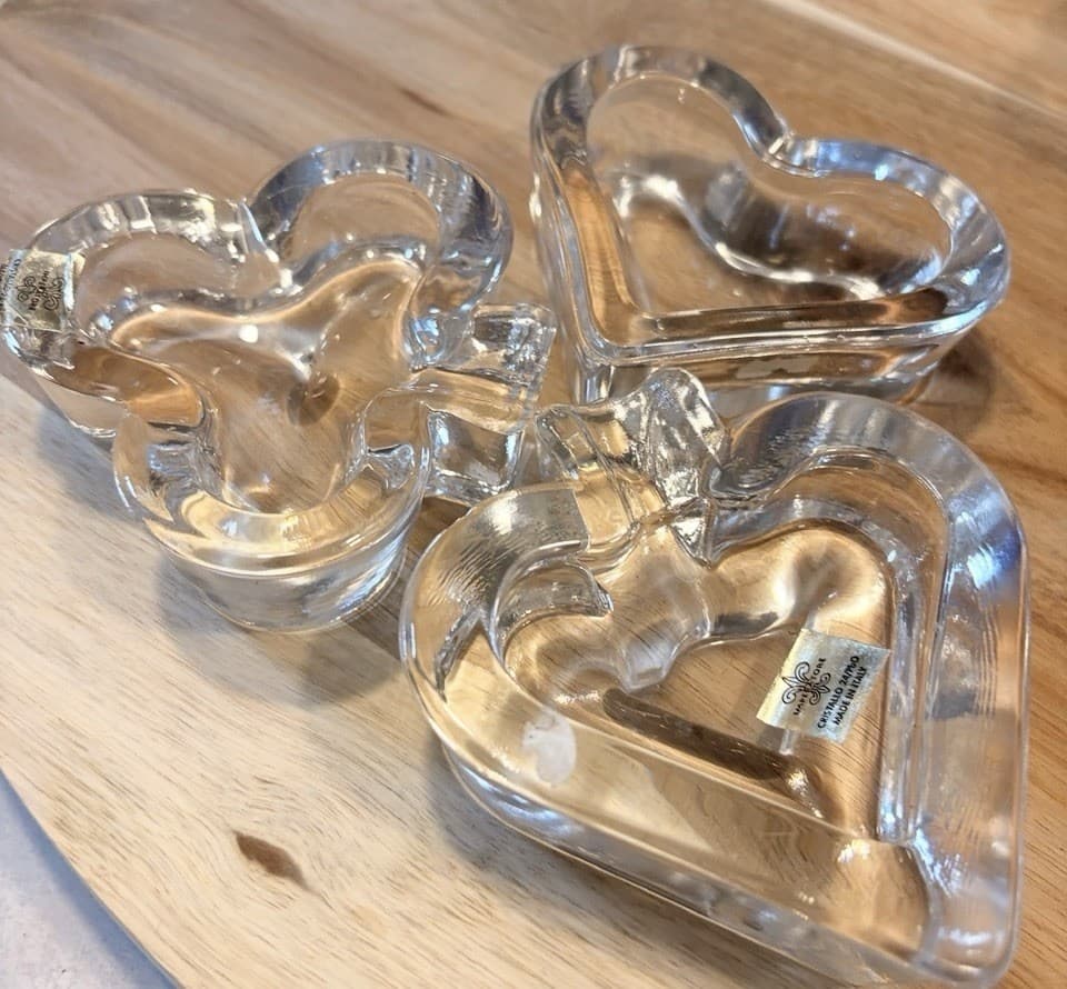 Vintage Arnolfo Di Cambio Crystal Lead Poker Shapes. Made in Germany. Stamped - Thumbnail 2