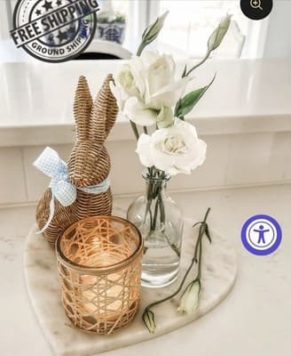 SERENE SPACES LIVING SAIGON CANE WRAPPED GLASS HURRICANE COLLECTION - Thumbnail 4