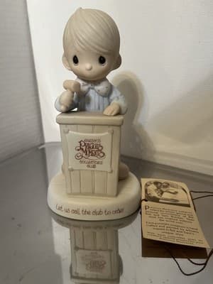 Precious Moments Collectors Club Figurine Let Us Call the Club to Order 1982 Po…