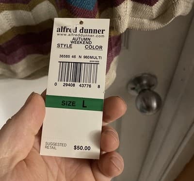 Alfred Dunner Chevron Knit Pullover Sweater Multicolor Size L NEW w/ tags $50 - Thumbnail 3