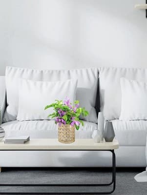 SERENE SPACES LIVING SAIGON CANE WRAPPED GLASS HURRICANE COLLECTION - Thumbnail 7