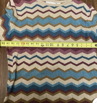 Alfred Dunner Chevron Knit Pullover Sweater Multicolor Size L NEW w/ tags $50 - Thumbnail 4