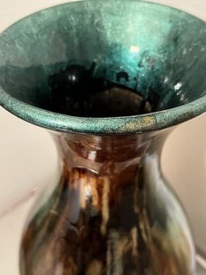 Multicolor Glass Vase Abstract Glossy Bulb Contemporary Decorative - Thumbnail 3