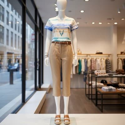 Alfred Dunner Beaded Sequin Palm Tree Knit Short Sleeve Biz cas shirt retail $55 - Thumbnail 3