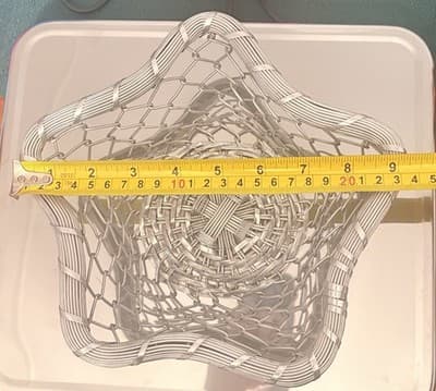 Gorgeous Star Shaped Silver Wire Mesh Decorative Basket - Thumbnail 5