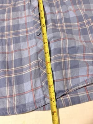 Columbia Plaid Flannel Button-Up Shirt Blue Gray Chest Pocket Women's L - Thumbnail 5