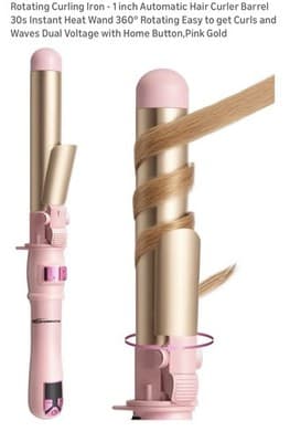 Curling Iron, LCD Temperature, Rotating - Thumbnail 2