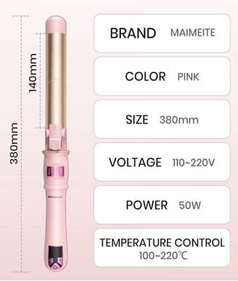 Curling Iron, LCD Temperature, Rotating - Thumbnail 6