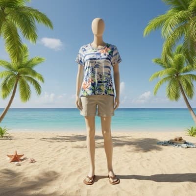 Alfred Dunner Blue Floral Knit Beaded from work to fun outings. Retails $45-65 - Thumbnail 5