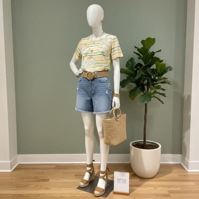 NEW Alfred Dunner Floral Stripe Sequin Square Neck Short Sleeve retails $45-65 - Thumbnail 8