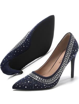 NEW Ebynue Black Rhinestone Stiletto Heels Women’s Size 7.5 SOLD OUT RARE - Thumbnail 2