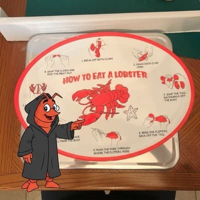 Lobster & Crab Table Setting. Lobster Serving, Crab Butter Dish, Utensil Bucket - Thumbnail 4