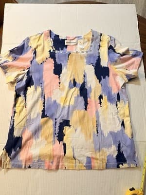 Alfred Dunner Abstract Knit Short Sleeve Square Neck. Retails $45-65 - Thumbnail 2