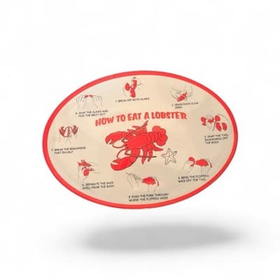 Lobster & Crab Table Setting. Lobster Serving, Crab Butter Dish, Utensil Bucket - Thumbnail 3