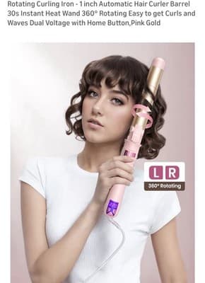 Curling Iron, LCD Temperature, Rotating - Thumbnail 4