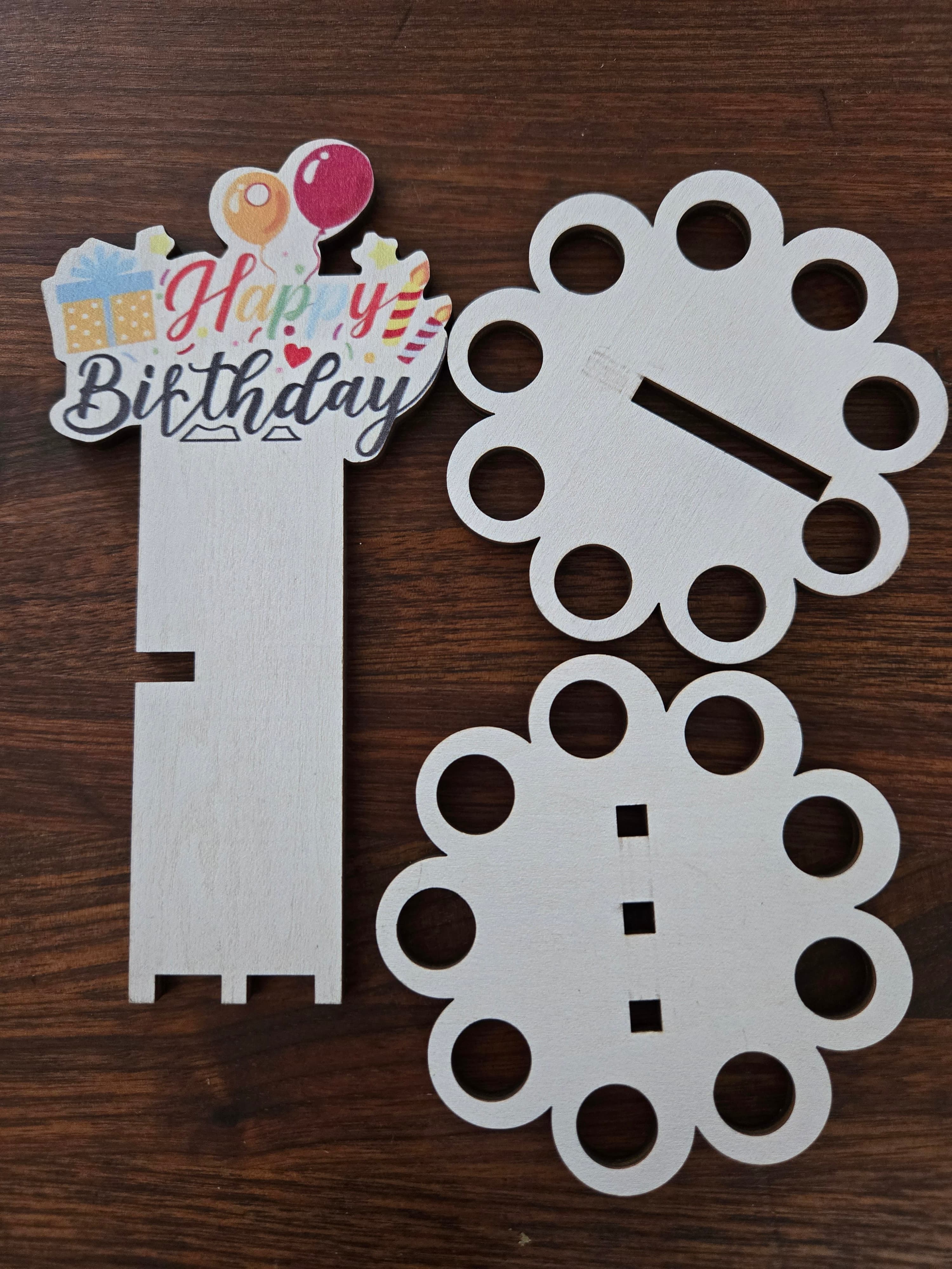 Happy Birthday wooden cash holder - Thumbnail 2