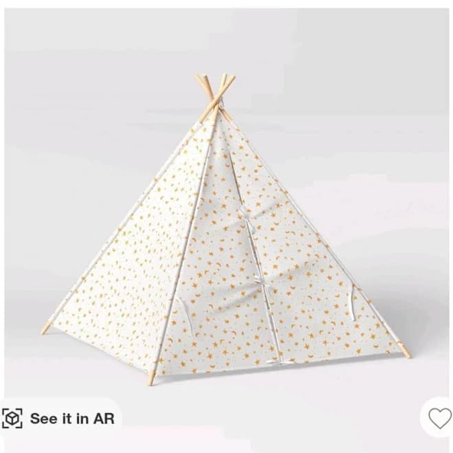 Gold Foil Star Kids' Tent - Pillowfort - Thumbnail 6