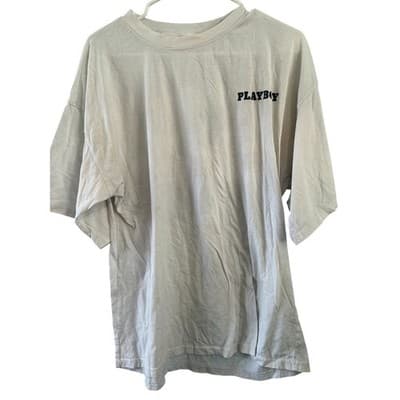 Playboy x Missguided T-Shirt Mens US 8 White Graphic November 1993 Oversized Tee - Thumbnail 5