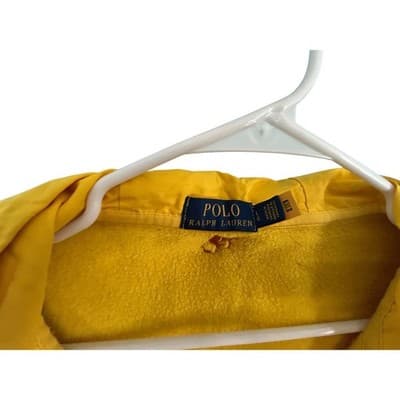 Polo Ralph Lauren Mens Fleece Hoodie and Shorts Set Yellow Size Large Tracksuit - Thumbnail 5