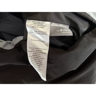 Eddie Bauer Kids Hooded Jacket Size M 10/12 Black Grey Camo Fleece Lined Zip Up - Thumbnail 4