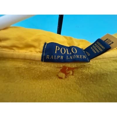 Polo Ralph Lauren Mens Fleece Hoodie and Shorts Set Yellow Size Large Tracksuit - Thumbnail 6