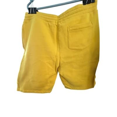 Polo Ralph Lauren Mens Fleece Hoodie and Shorts Set Yellow Size Large Tracksuit - Thumbnail 4