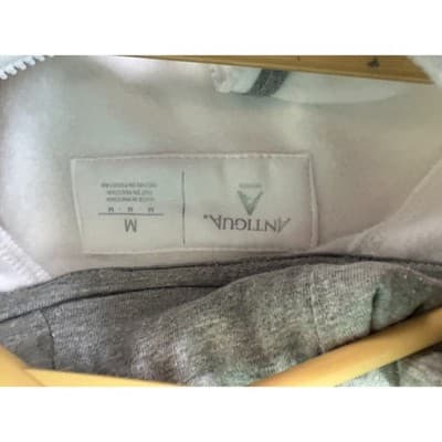 Antigua New England Patriots Zip Hoodie Women Medium White Fleece Sweatshirt - Thumbnail 4