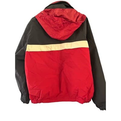 Nautica NS-83 Windbreaker Jacket Mens Large Red Blue Colorblock Mesh Lined Vtg - Thumbnail 3