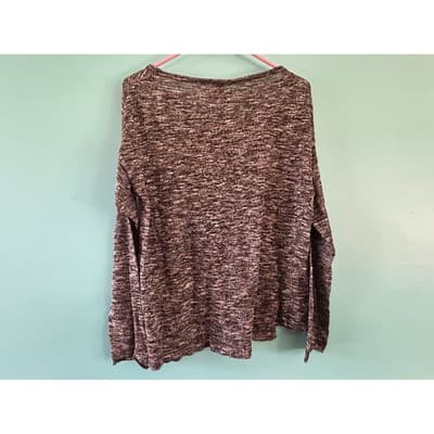 H&M Divided Womens Space Dye Knit Long Sleeve Top Black White Size M Pocket - Thumbnail 3