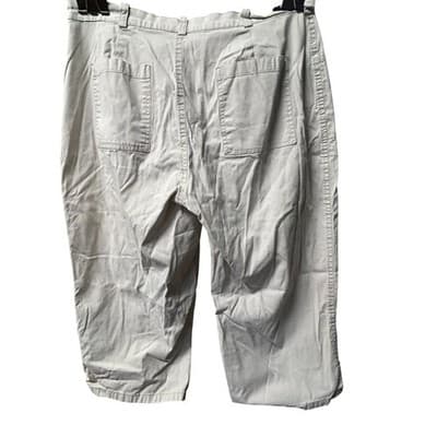 Gloria Vanderbilt Womens Khaki Cropped Capri Pants Beige Size 12 Petite Utility - Thumbnail 2