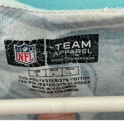 NFL Team Apparel Chicago Bears Sleepwear Shirt Women Large Navy White Colorblock - Thumbnail 3