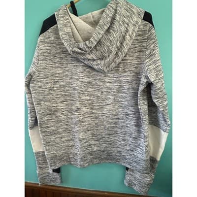 NFL Team Apparel New England Patriots Zip Up Hoodie Womens Large Grey Marl L - Thumbnail 2