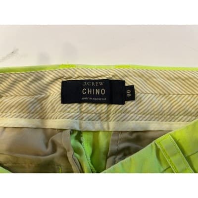J.Crew Chino Shorts Neon Yellow Size 00 Cotton Twill Bright Summer Casual - Thumbnail 2
