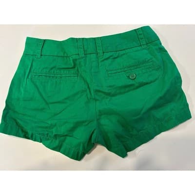 J. Crew Broken-In Chino Shorts Womens 00 Green Cotton 36234 Summer Casual - Thumbnail 2