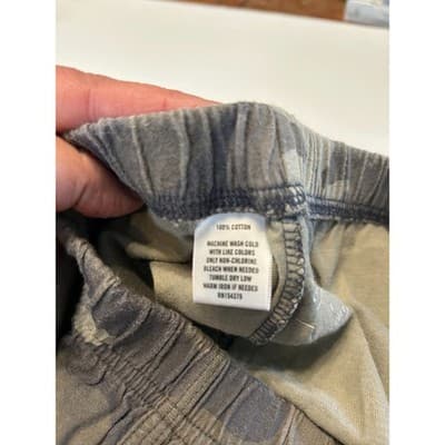 Aeropostale Classic Retro Shorts Camo Green Brown Cotton Elastic Waist S - Thumbnail 4