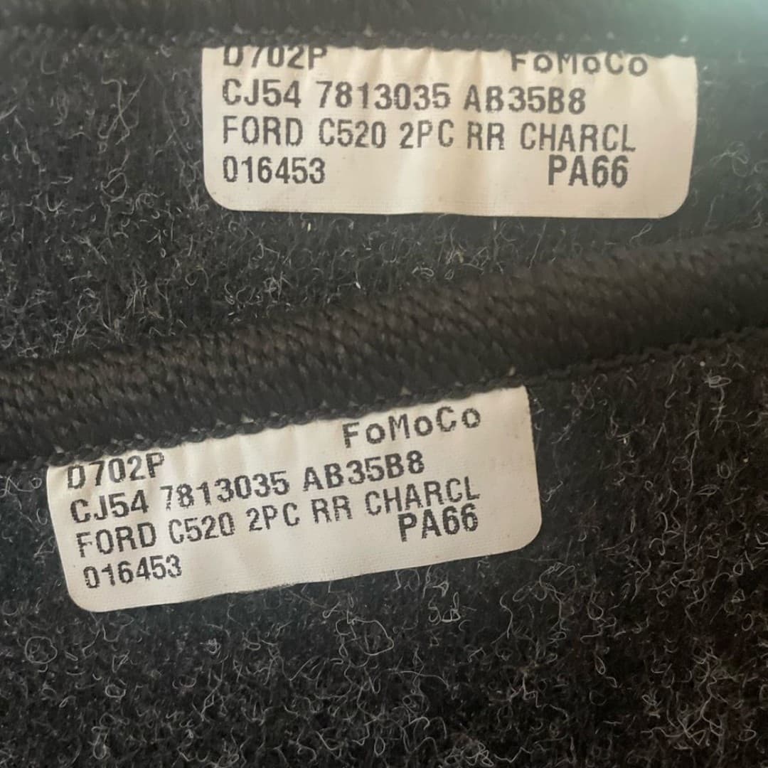 OEM Ford C520 Set Of 2 Piece Rear Floor Mats Charcoal Escape Passenger Driver - Thumbnail 3