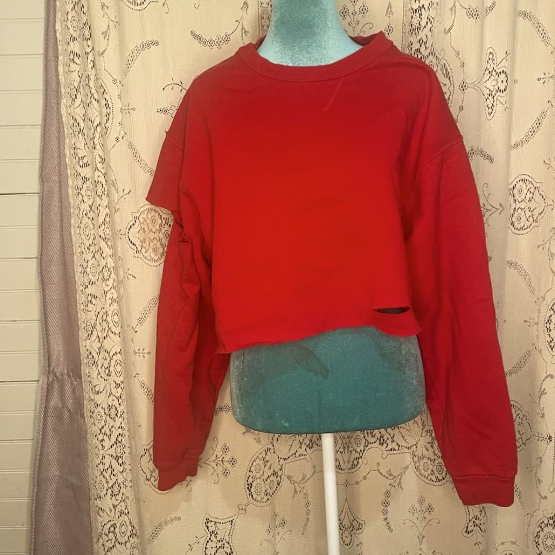 Fruit of the loom: vintage cropped sweater - Image 1
