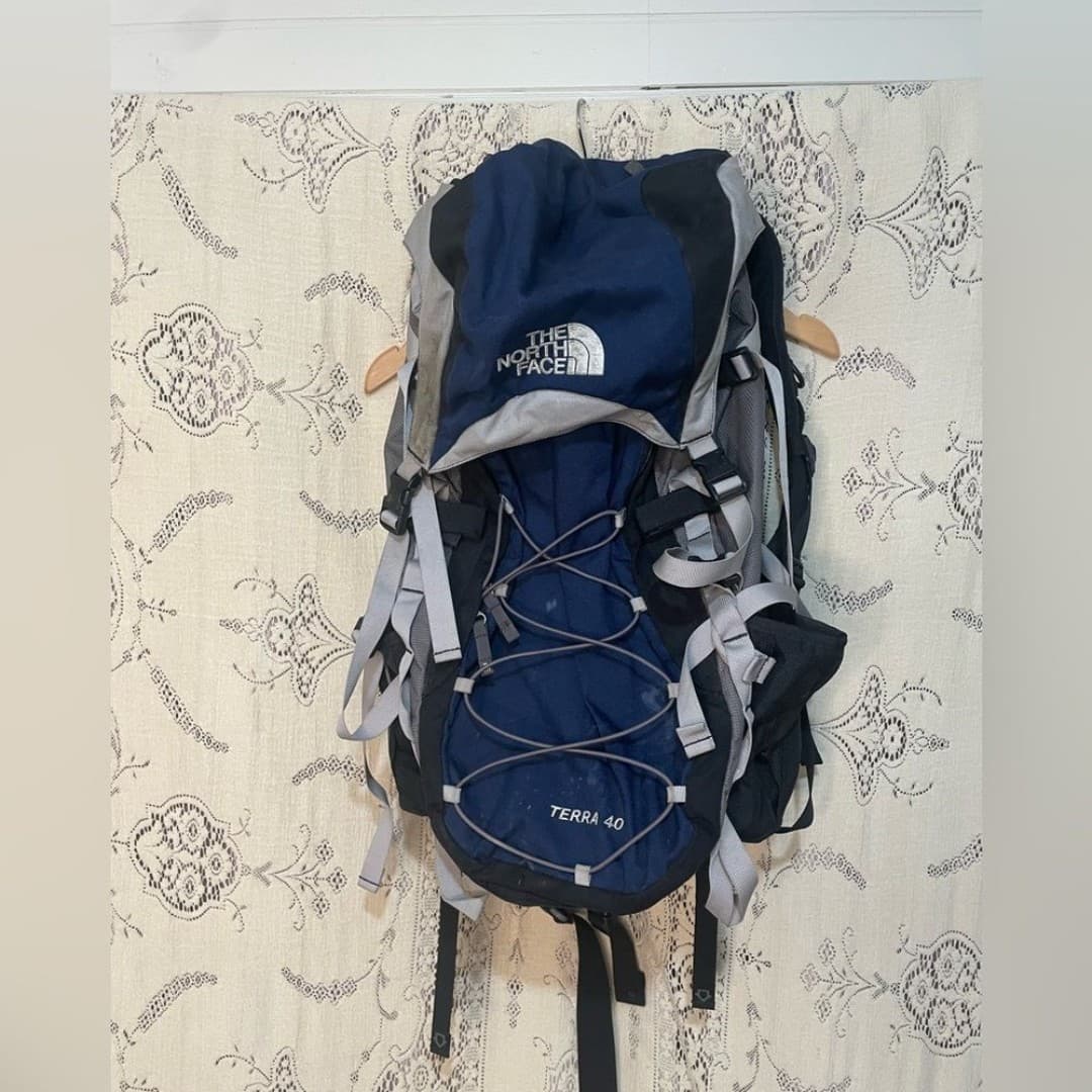 The North Face: vintage 90s Terra 40 Blue Hiking Backpack - Image 1
