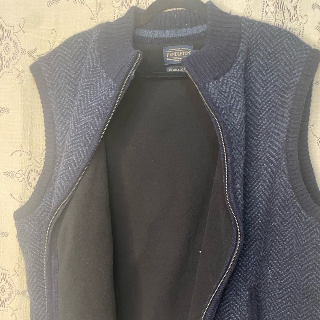 Pendleton: dark blue wool vest - Thumbnail 3