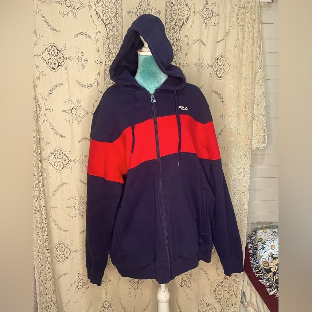 Fila: awesome oversized zip up hoodie - Image 1
