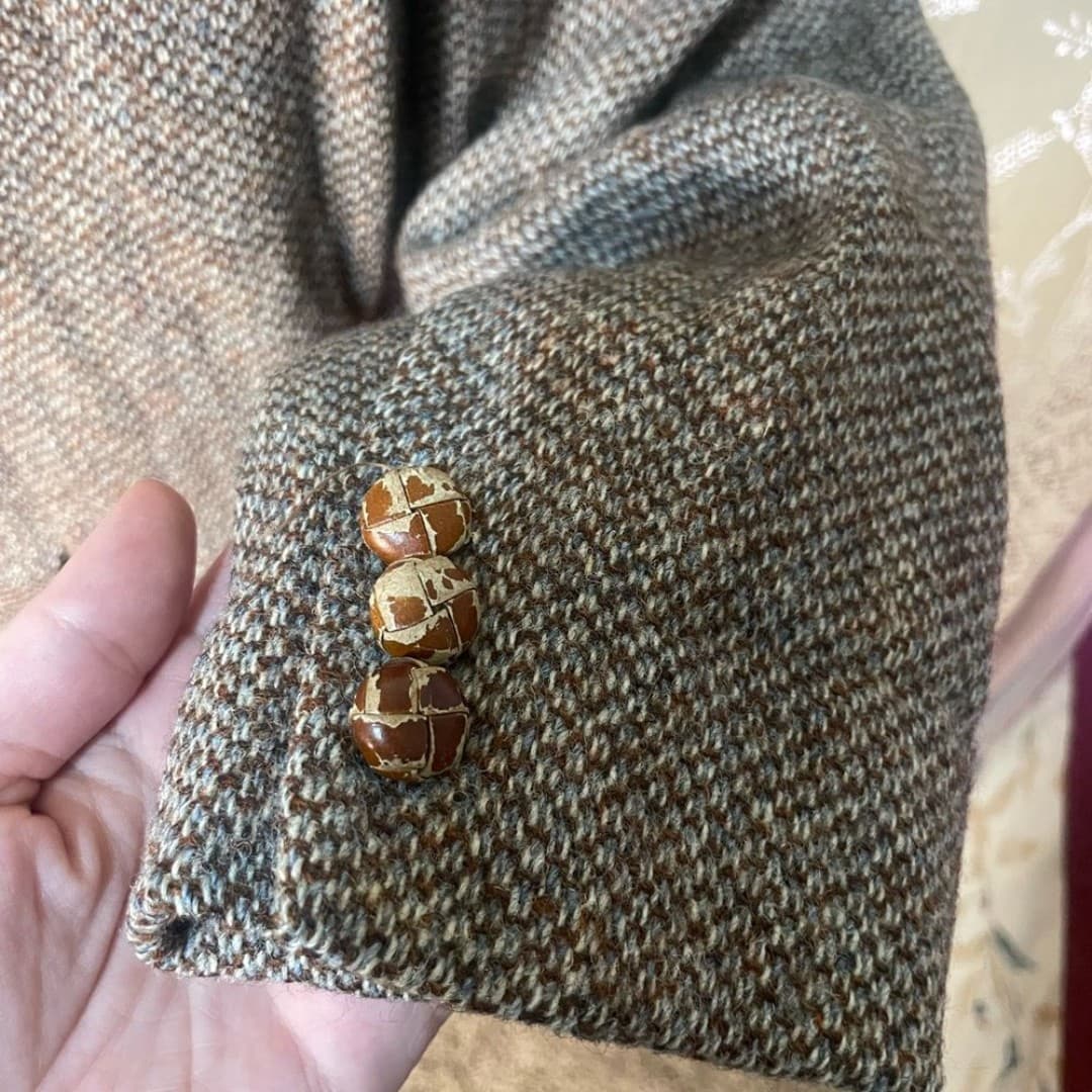 Harris tweed: vintage 70s 100% wool blazer - Thumbnail 6