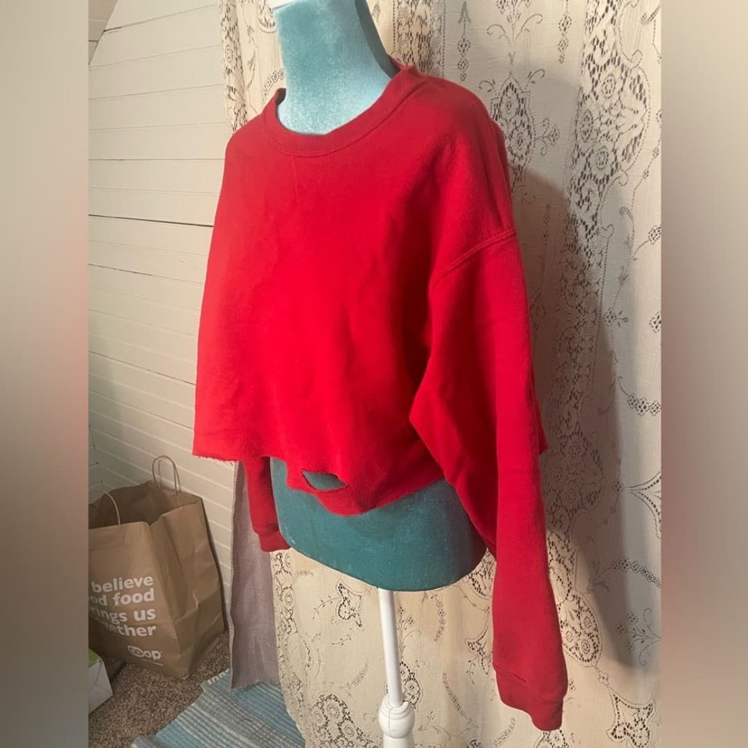 Fruit of the loom: vintage cropped sweater - Thumbnail 3