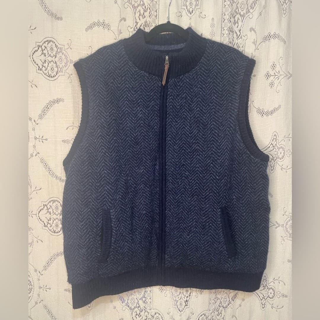 Pendleton: dark blue wool vest - Image 1