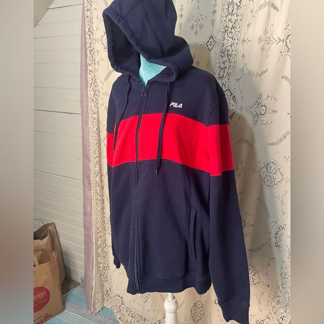 Fila: awesome oversized zip up hoodie - Thumbnail 3