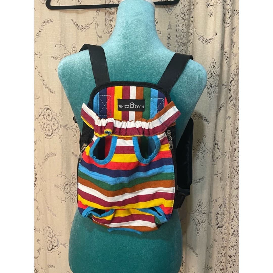 Pet Striped Multi-Color Carrier - Image 1